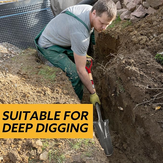Drain Spade Sharpshooter Shovel Garden Spades Narrow Shovels for Digging&Metal Detecting,44 inches