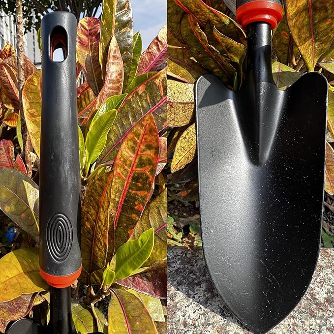 Bend-Proof Garden Trowel - Heavy Duty Polished Stainless Steel - Rust Resistant Oversized Garden Hand Shovel for Quicker Work - Digs Through Rocky/Heavy soils - Comfort Grip (1)