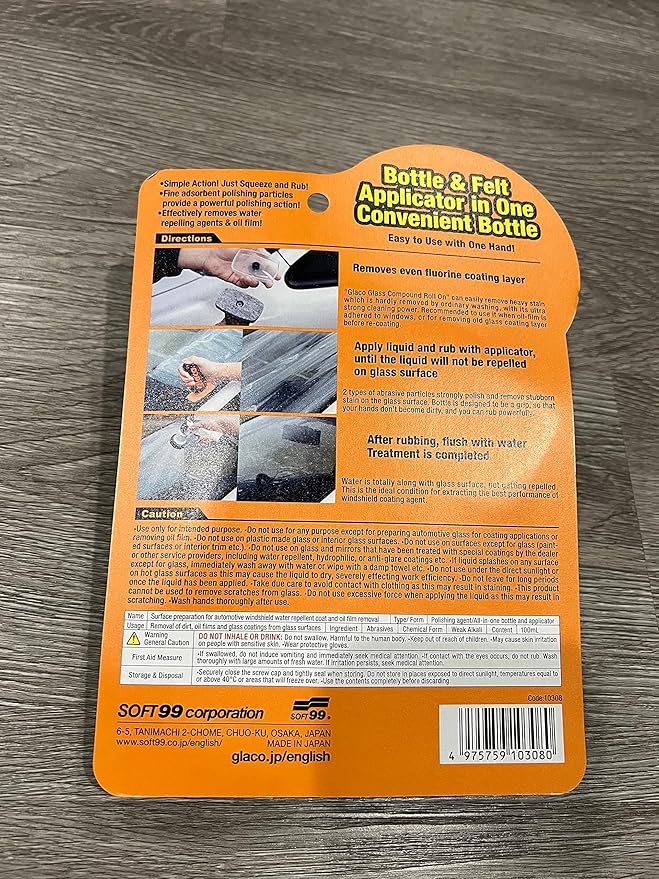 Auto Glass Oil Film Remover, Glass Cleaner, Strong Decomposition of Glass Oil Film, Remove Dirt, Water Stains. Suitable for (windshields, Mirrors, car Windows and Household Glass Products)