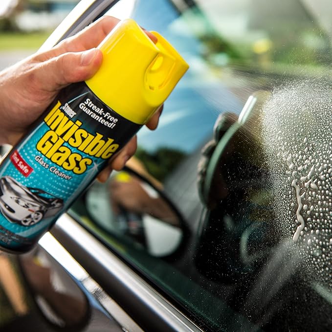 Invisible Glass 91163-6PK Premium Aerosol Glass Cleaner Spray for Car Windshields and Windows, Automotive and Home Window Cleaner, Streak-Free, Ammonia-Free, Tint-Safe – 15 oz (Pack of 6)