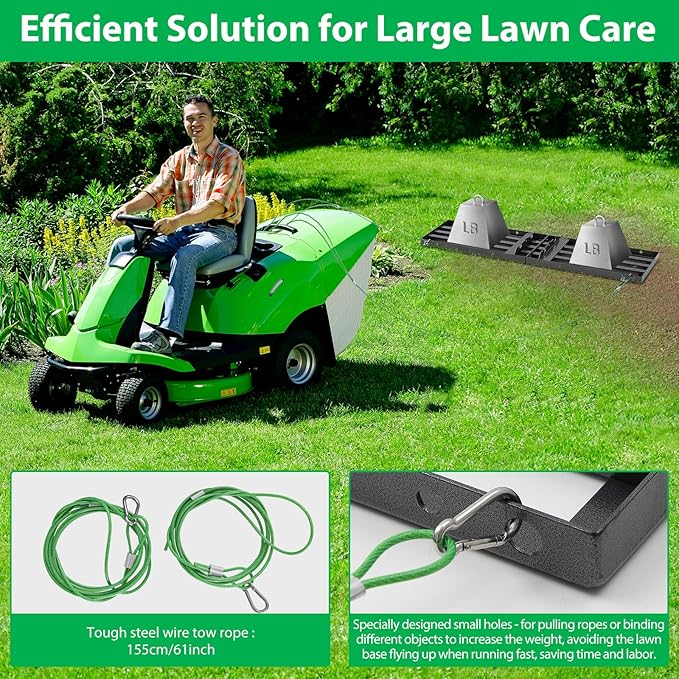 Pragmatist Lawn Leveling Rake, 34"x9.4" Leveling Rake 68" Leveler Tool Big Lawn Leveler Stainless Steel Landscaping Tool for Garden, Golf Lawn, Farm, Pasture, Yard Tool