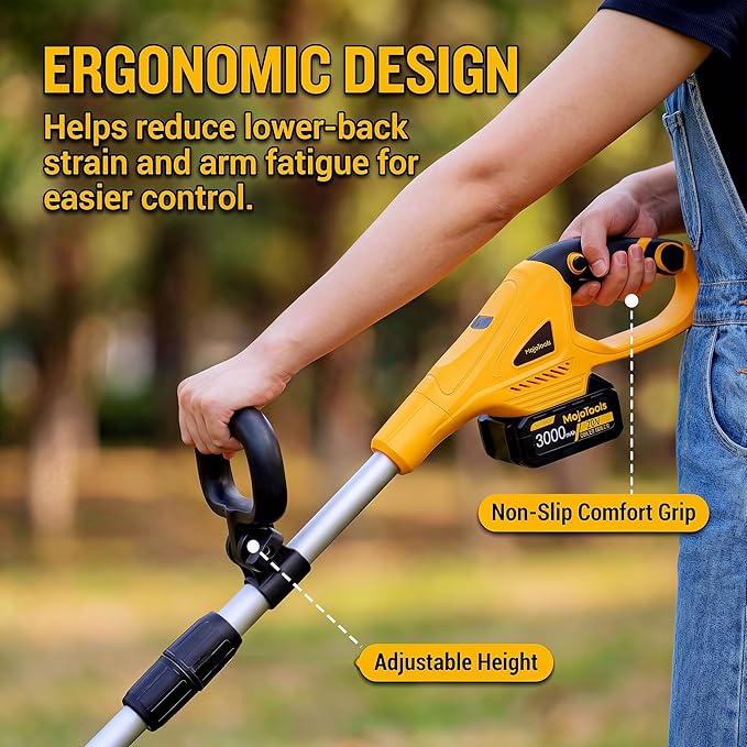 21V Cordless Tiller Cultivator, Compatible with Makita 18V Batteries, Battery Powered Garden Tiller with 2 Lithium-Ion Batteries for Flower Beds (Yellow Tiller + 2 Batteries)