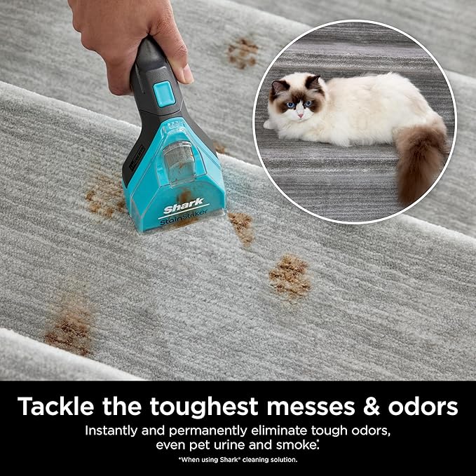 Shark StainStriker OXY Multiplier Formula for Shark Upright & Portable Carpet Cleaners, Formulated for All Carpets, Upholstery & Area Rugs, Instantly Eliminates Odors, 32oz, XSKEXOX32B