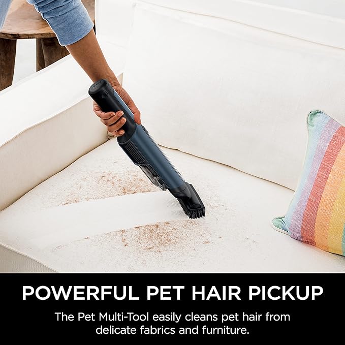 Shark WV410BL WANDVAC Cordless Hand Vacuum, Ultra-Lightweight & Portable with Powerful Suction & Tools for Pets, Designed for Car & Home, Dark Blue (Renewed)