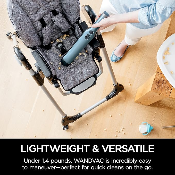 Shark WV201BLBRN WANDVAC Cordless Hand Vac, Lightweight and Portable at 1.4 lbs. with Powerful Suction, Charging Dock, One-Touch Empty for Car & Home, Cove Blue