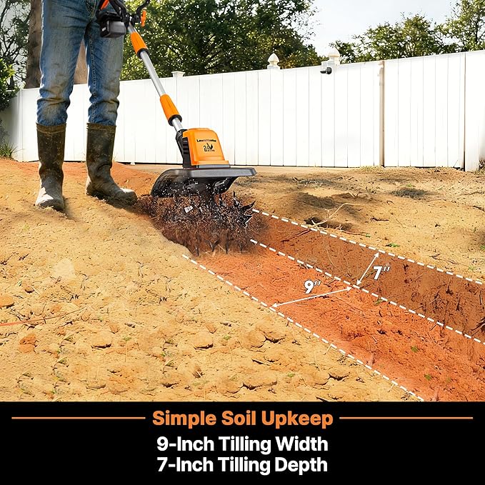 LawnMaster 24V MAX 9” Cordless Tiller – CLTE2409