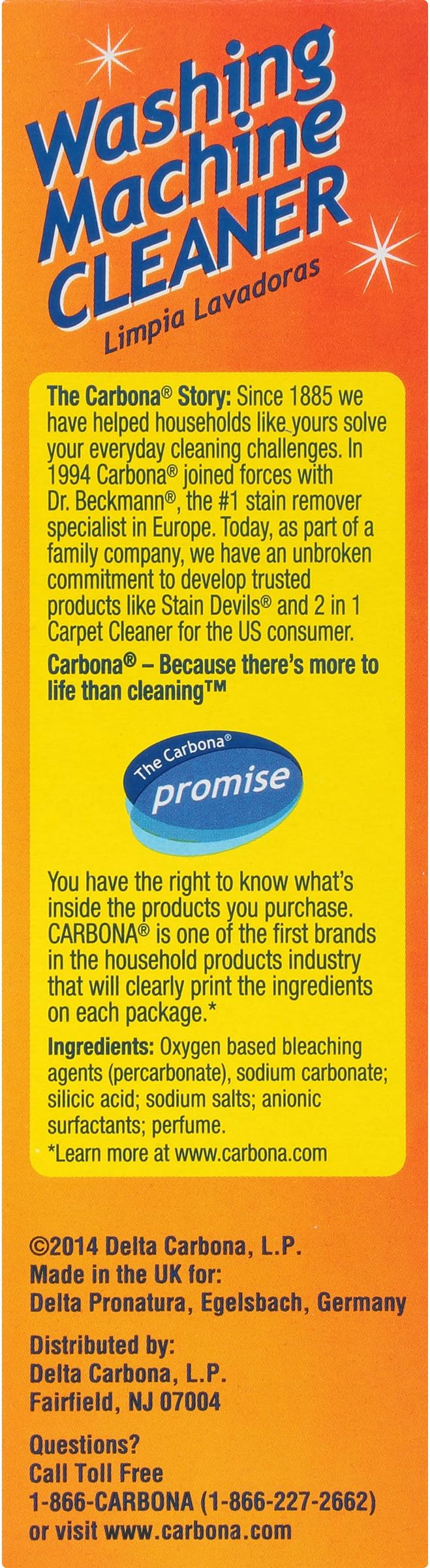 Carbona® Washing Machine Cleaner | Eliminates Odor & Residue | 3 Count, 1 Pack