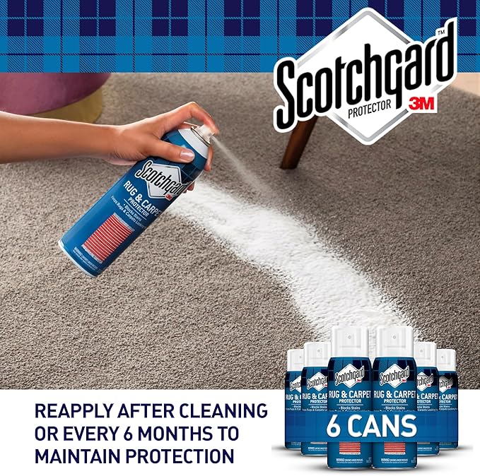 Scotchgard Carpet & Upholstery Protector Spray, 14 oz (Pack of 6) – Blocks Stains & Resists Soiling, Fabric Stain Guard for High-Traffic Areas, Easy to Apply for Long-Lasting Protection