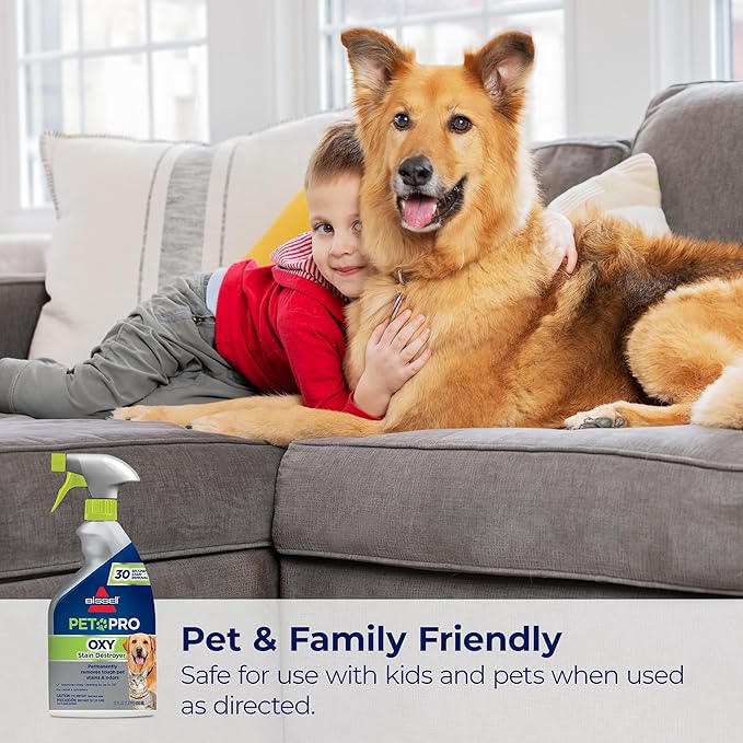 Bissell PET PRO OXY Stain Destroyer for Carpet and Upholstery, 22 oz, 17739, 2 Count (Pack of 2)