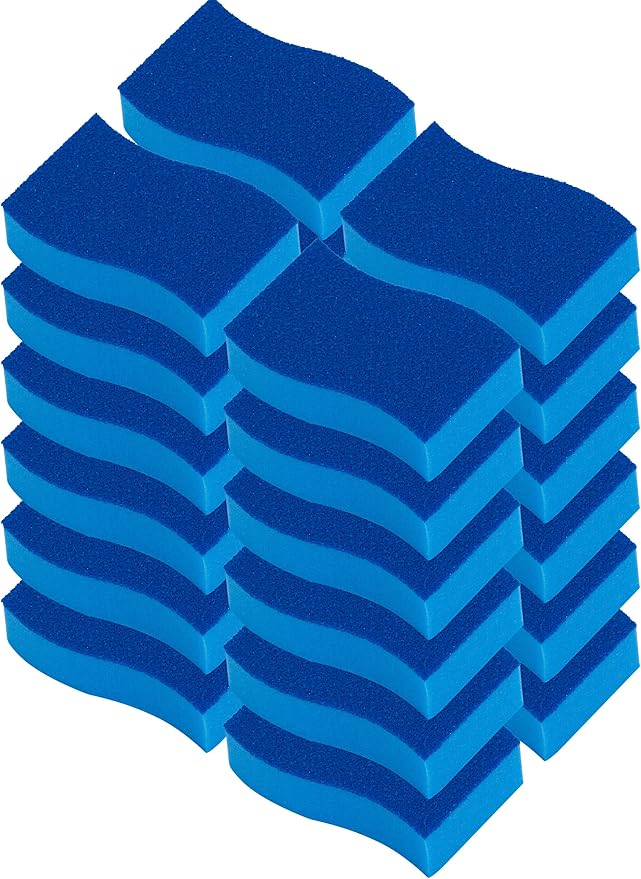 ELITRA Heavy Duty Scrubber Sponge With Hydrophilic Foam Technology - Blue - 24 Pack