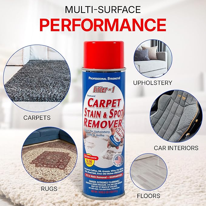 Carpet Spot Remover, Stain and Red wine Remover and Spot Treatment for Oil, Grease, Urine, Cleaning Performance for Rugs, Upholstery, Fabrics (18 Fl Oz (Pack of 1))