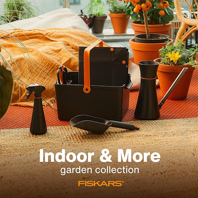 Fiskars Garden Tool Caddy, Portable Storage Organizer with Removable Bin for Snips & Pruners, Durable Recycled Resin Carrier for Indoor & Outdoor Gardening, Locking Handle & Wall Mount