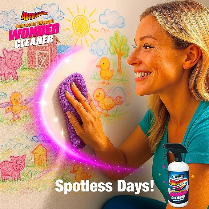 Abracadabra® Contractor Strength Wonder Cleaner - As Seen on TV - 16 fl oz - Gunk & Build up Remover - Removes Tar, Adhesives, Gum, Stickers, Sap, Oils & More on Most Surfaces - Better Stronger Faster