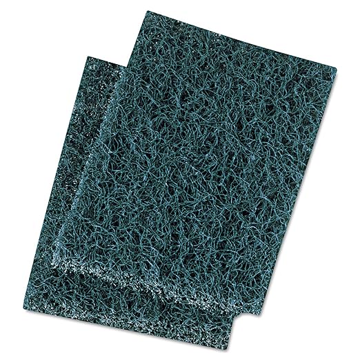 PAD 188 Ebytra Heavy Duty Scouring Pad, 5" Length by 3-1/2" Width, Blue/Gray (Case of 20)