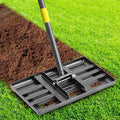 Lawn Leveling Rake, Heavy Duty 17"x10" Curved Ground Plate, 72" Long Handle Lawn Leveler Tool Landscape Rake for Compost Soil Dirt Sand Grass Peat Moss