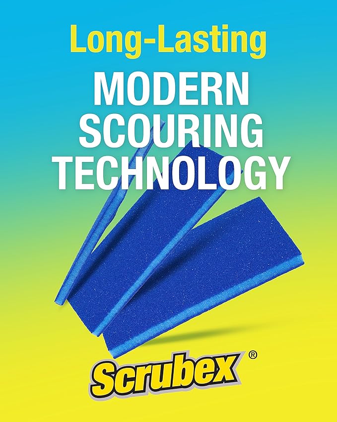 Non-Scratch Odor Resistant Scour Pads, Multi-Purpose Scouring for Kitchen and Household, Safe for Non-Stick Cookware (12 scouring Pads)