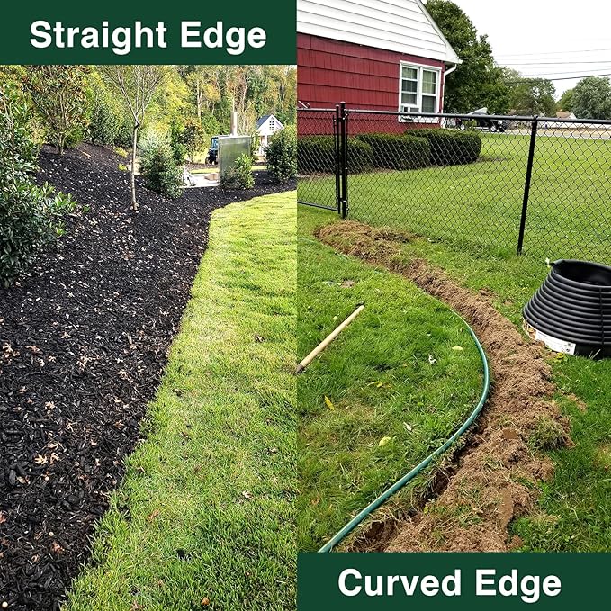 Edger Lawn Tool, Manual Grass Edger Tool Wide Footplate Long Handle 39 inch, Steel Hand Border Half Moon Edger Shovel for Landscaping, Yard, Garden, Sidewalk, Burying Cable