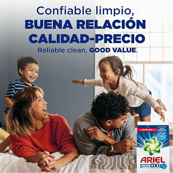 Ariel Ultra Oxi Powder Laundry Detergent, Original Scent, 105 oz, 66 Loads