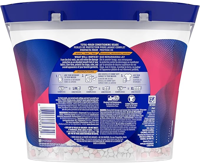 Downy Defy Damage Total-wash Fabric Conditioning Beads, Fabric Softener, Floral, 18.1 Ounce