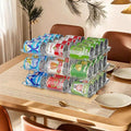 Jsyrjing Can Organizer for Pantry, Modular 3-Tier Can Dispenser, Flexible Combination Design, Clear Extra-Thick Durable Storage Rack for 36 Cans, Stackable for Cabinet, Pantry, Fridge, Countertop