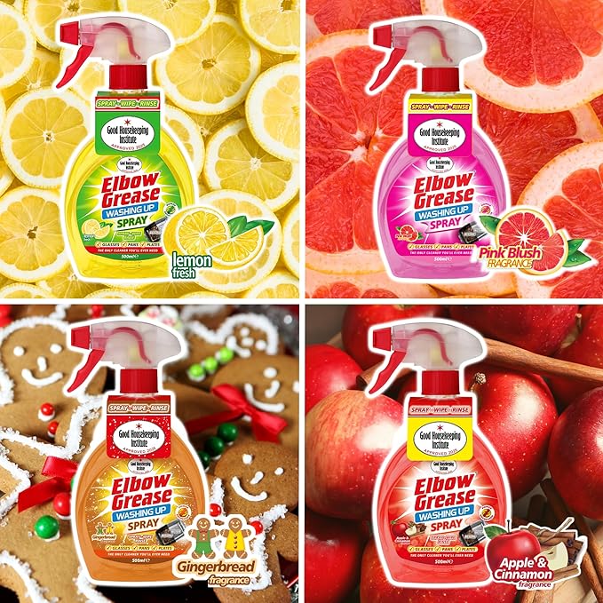 Elbow Grease Amazing Washing Up Spray Lemon Fresh, Spray, Wipe, Rinse, 500 ml