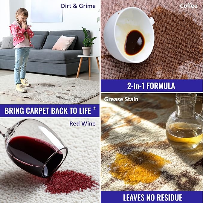 Carpet CPR Spot & Stain Remover Spray – Heavy Duty Carpet Cleaner for Pet Messes, Coffee & Tough Stains