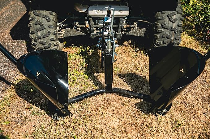MotoAlliance Impact IMPLEMENTS® Tree Spade for ATV UTV and Garden Tractors. Plant Rows of Trees on a Small Farm or Acreage Site.