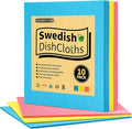 HOMERHYME Swedish Dishcloths for Kitchen 10 Pack, Multicolor Dish Cloth, Absorbent Dish Towels for Kitchen, Multipurpose Cellulose Sponge Cloths, Reusable Paper Towels for Home & Kitchen