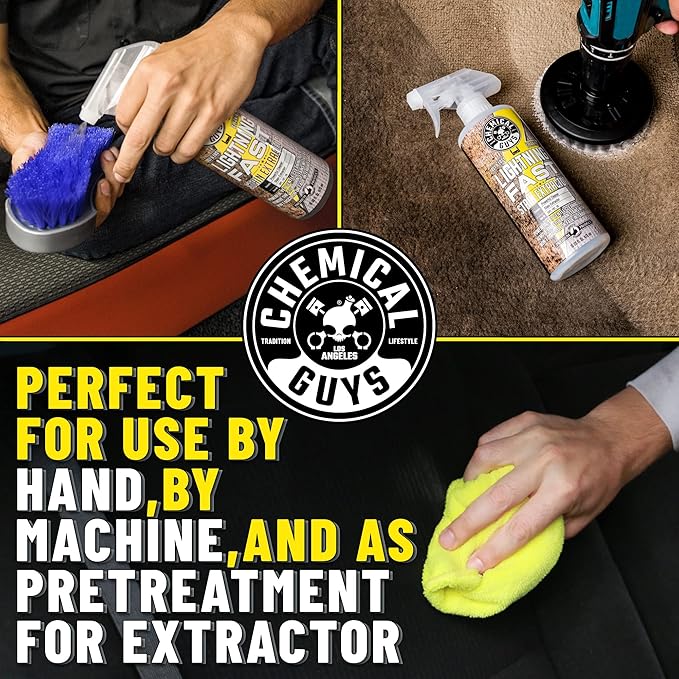 Chemical Guys Lightning Fast Carpet and Upholstery Stain Extractor, (Fabric, Upholstery, & Carpet), Safe for Cars, Home, Office, Furniture & More, 32 fl oz, Fresh Scent