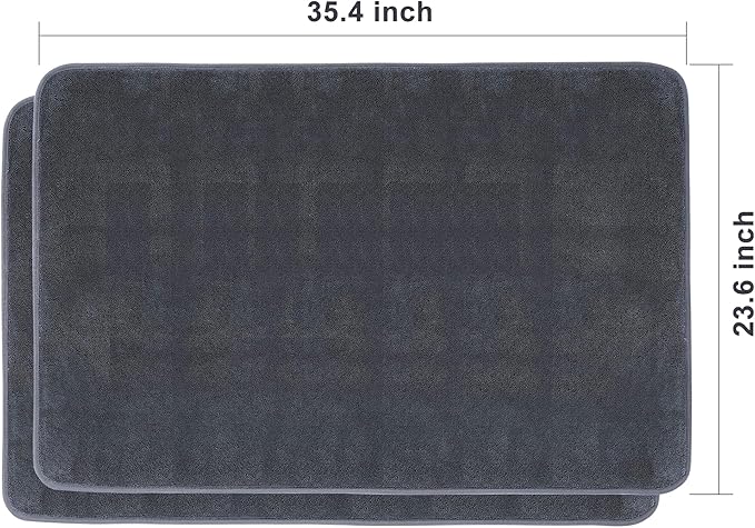 JOYMOOP Microfiber Towels for Cars, 2 Pack 35.4" x 23.6" Car Drying Towel, Dark Gray Reusable Car Towel, Quick Drying Car Microfiber Cleaning Cloth for RVs, SUVs, Trucks