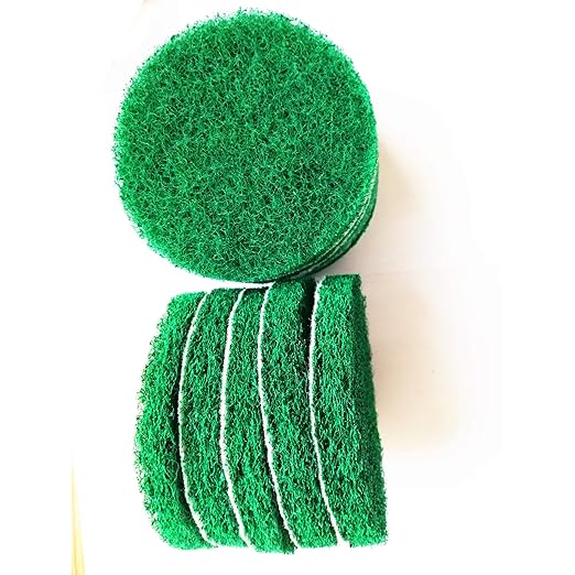 20 Pieces Scrub Pads Drill Power Brush Tile Scrubber Scouring Pads Cleaning Kit Including 2 Kinds of Abrasive Buffing Pads Replacement for Home Kitchen House Indoor Outdoor Cleaning (4 Inch)