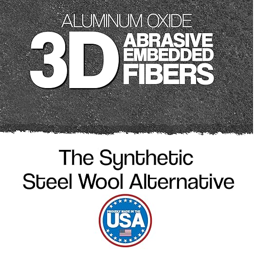 6" x 9" Non-Woven Surface Prep Scuff Pads for Wood, Metal, Surface Removal, Paint Stripping, Rust Removal, Deburring, Very Coarse Abrasive Pad for Woodworking - 150 Grit - 10 Pack (Black)