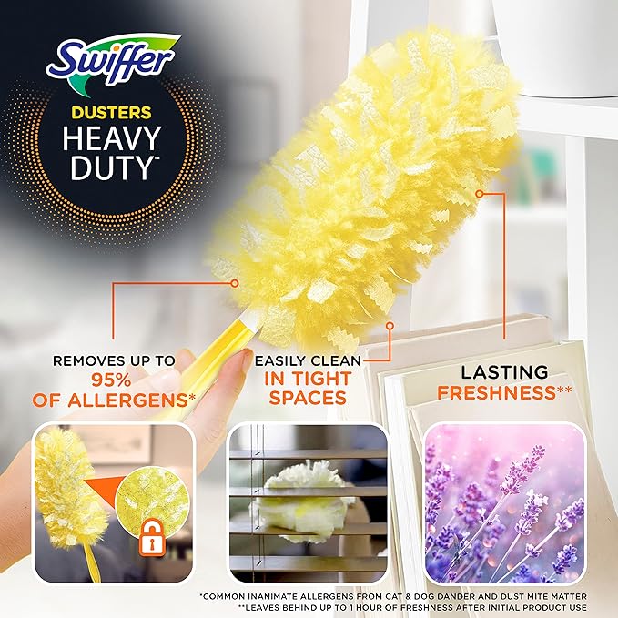 Swiffer Dusters Multi-Surface Heavy Duty Duster Lavender Refills, 11 Count (Pack of 2)