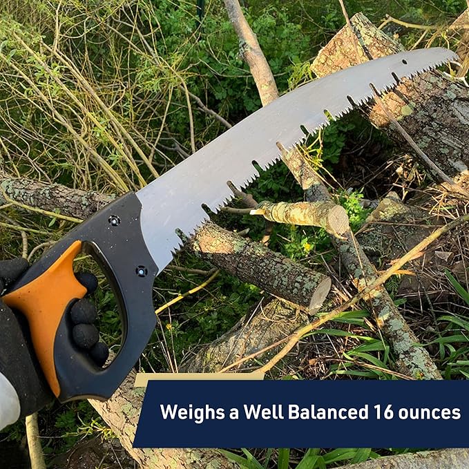 Kings County Tools Large Arborist Raker-Tooth Fast Cutting Pruning Saw | Green Wood Ready | Ergonomic Cushioned Handle | 20” Blade for Large Branches