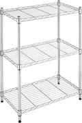 Whitmor 3-Tier Shelving Unit, Metal Storage Shelves, Easy Assembly Home Organizer for Pantry, Kitchen, Garage, Plant, 23" L x 13" W x 30" H