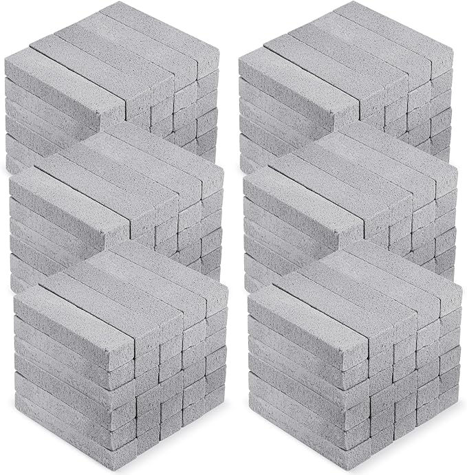 90 Pack Pumice Stones Bulk for Cleaning - Grey Pumice Scouring Pad, Pumice Stick Cleaner for Removing Toilet Bowl Ring, Bath, Household, Kitchen, Pool, 5.9 x 1.4 x 0.9 Inch