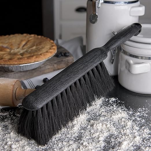 SPARTA Flo-Pac Counter Brush Scrub Brush, Cleaning Brush with Synthetic Fiber Bristles for Cleaning, 8 Inches, Black