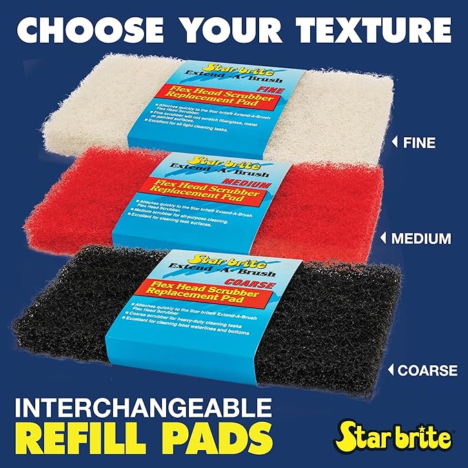 STAR BRITE Flexible Head Scrubber Replacement (Fine) (White) (040125)