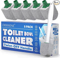 DISIWENE Pumice Cleaning Stone with Handle Toilet Bowl Cleaner Hard Water Ring Remover for Bath/Pool/Kitchen/Household Cleaning (5, 5 Pack with Twist-Off Handle)