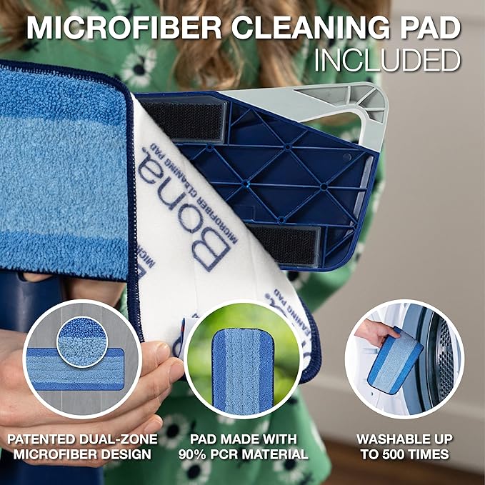 Bona Multi-Surface Floor Premium Spray Mop - Includes Multi-Surface Floor Cleaner Concentrate and Machine Washable Microfiber Cleaning Pad - For Stone, Tile, Laminate and Vinyl LVT/LVP Floors