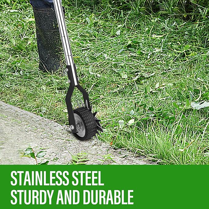 Wheel Rotary Edger, Adjustable Length Lawn Edger, Stainless Steel Lawn Tool, Lawn Tool for Manual Edger, Sidewalks, Gardens, Driveways and Flower Bed Edging