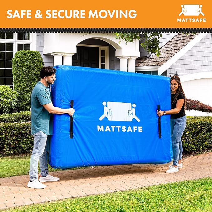 Nordic Elk Mattress Bags for Moving and Storage (Cali King, Cal King) Heavy Duty Moving Supplies, 8 Sturdy Handles, Strong Zipper, Mattress Cover Bed Bags, Storage Cover Essentials Packing Protector