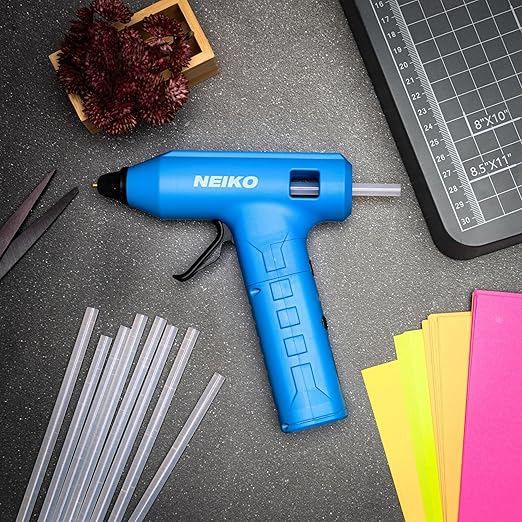 NEIKO 10582A Cordless Glue Gun, 20W Rechargeable Hot Glue Gun, 20 Glue Sticks Included, Wireless Anti Drip Nozzle Mini Glue Gun for Arts and Crafts, Mini USB Charging Port, Insulated Nozzle