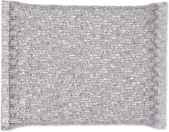 RSVP International Kitchen Cleaning Collection Gentle Scrubbing Sponge for Non-Stick Cookware, Porcelain & Glass, Dishwasher Safe, 5x3.5, Silver