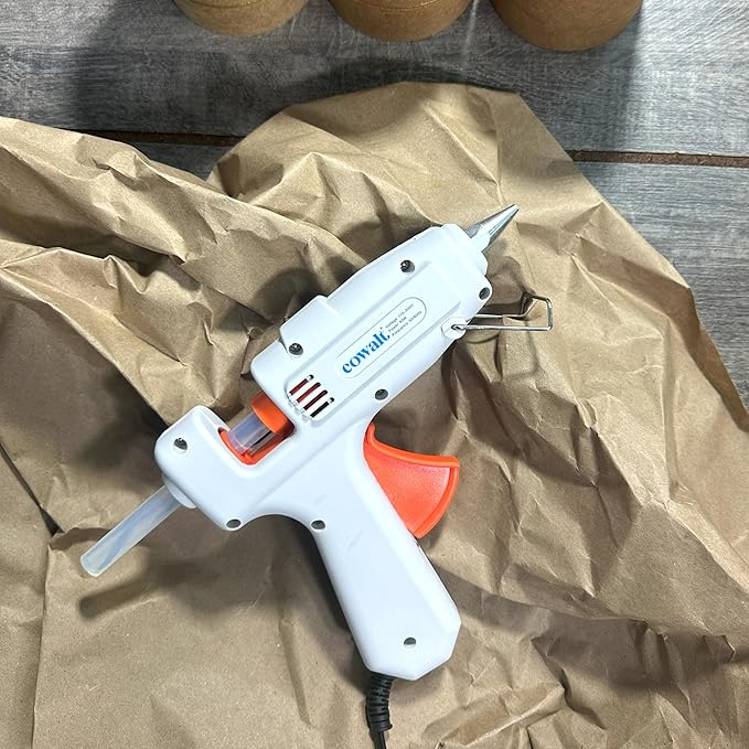 60W Professional Hot Glue Gun Kit - Full Size, Fast Heating, Heavy Duty Silicone Glue Gun with Sticks for Crafts, DIY, Home Repairs White