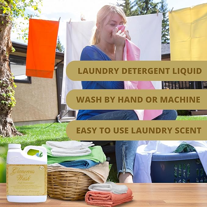 Worldwide Nutrition Bundle Compatible with Tyler Candle Company Glamorous Wash High Maintenance Scent Fine Laundry Liquid Detergent - Hand and Machine Washable - 16 oz, 454-gram Container w/Keychain