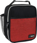 opux Premium Insulated Lunch Box, Soft School Lunch Bag for Kids Boys Girls, Leakproof Small Lunch Pail Men Women Work, Reusable Compact Cooler Tote Lunchbox for Office Adult, Heather Red