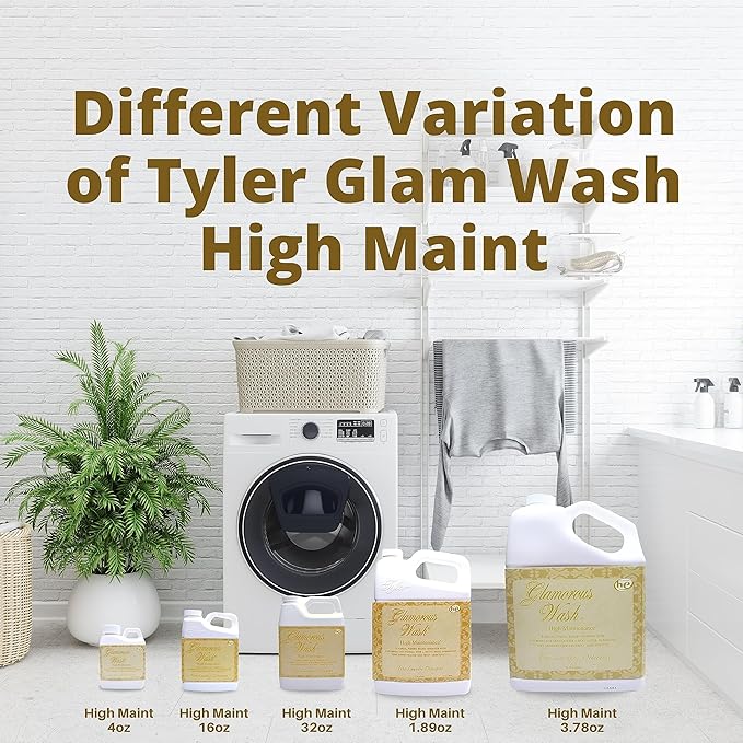 Worldwide Nutrition Bundle Compatible with Tyler Candle Company Glamorous Wash High Maintenance Scent Fine Laundry Liquid Detergent - Hand and Machine Washable - 16 oz, 454-gram Container w/Keychain