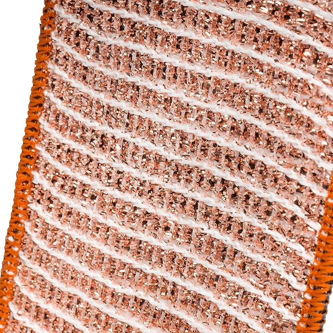 Redecker Copper Cleaning Cloth Dual-Sided Copper & Microfiber Kitchen Scrubber for Pots Pans Stove & Sink 2 Pack 5.7 x 4.1 in Made in Austria