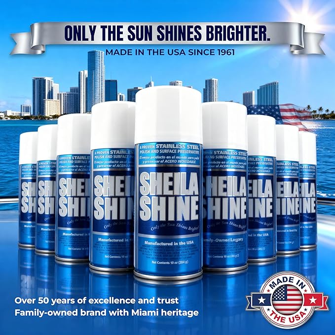 Sheila Shine 3oz Stainless Steel Cleaner and Polish - Cleans, Polishes & Protects Kitchen Appliances, Refrigerators, Sinks, Ovens & Grills - Residue, Streak Free Shine - Stainless Steel Cleaner Spray